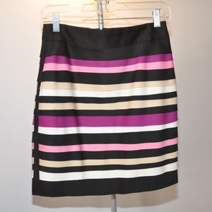 White House Black Market Multi-Colored Skirt